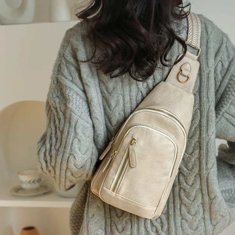 Women Bag Fashion Sling Bag for Woman High PU Leather Pack Crossbody Chest Bag Feminina Sacs Main Shoulder Messenger 250218
