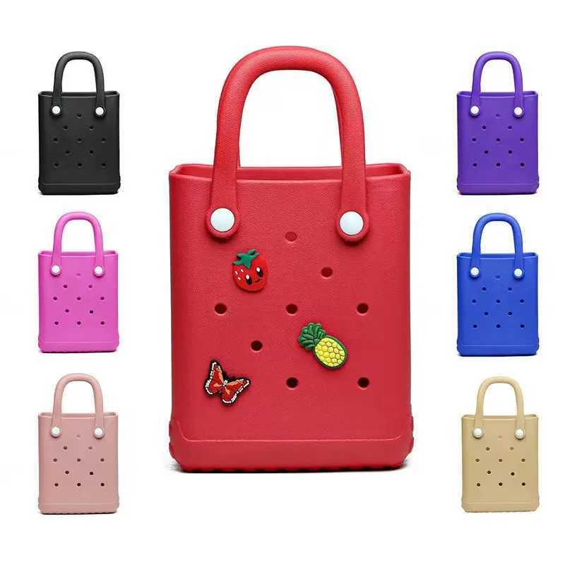 Beach Travel Tote Bag for Kids EVA Sandproof Handbag Multi-Purpose Storage Bag Summer Pool Cute Bags for Children DIY Z250219