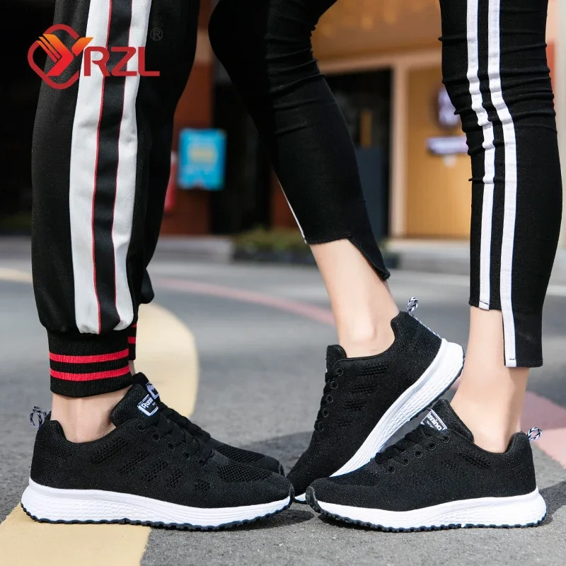 YRZL Womens Running Shoes Breathable Mesh Trainers Comfortable Sneakers Men Tennis Unisex Women 250219