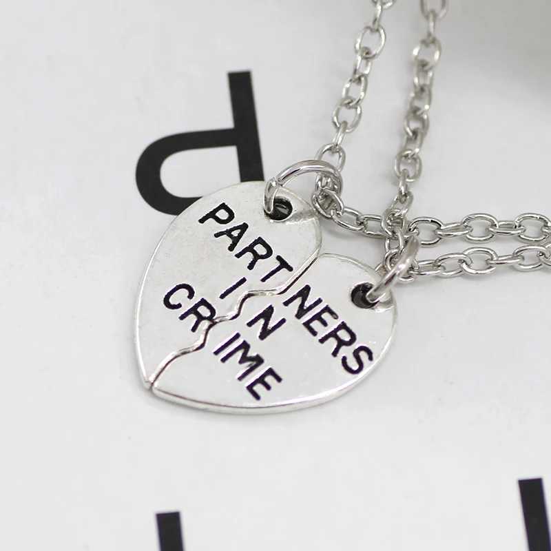 2pcs/set Splicing Necklace Heartbroken Pendant Necklace Men And Women Best Friends BFF Friendship Birtay Jewelry GiftXJ250219