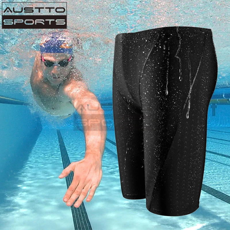 Austto Mens Swimming Truck Swim Jammer Swimsuit Athletic Pants Shorts 250220