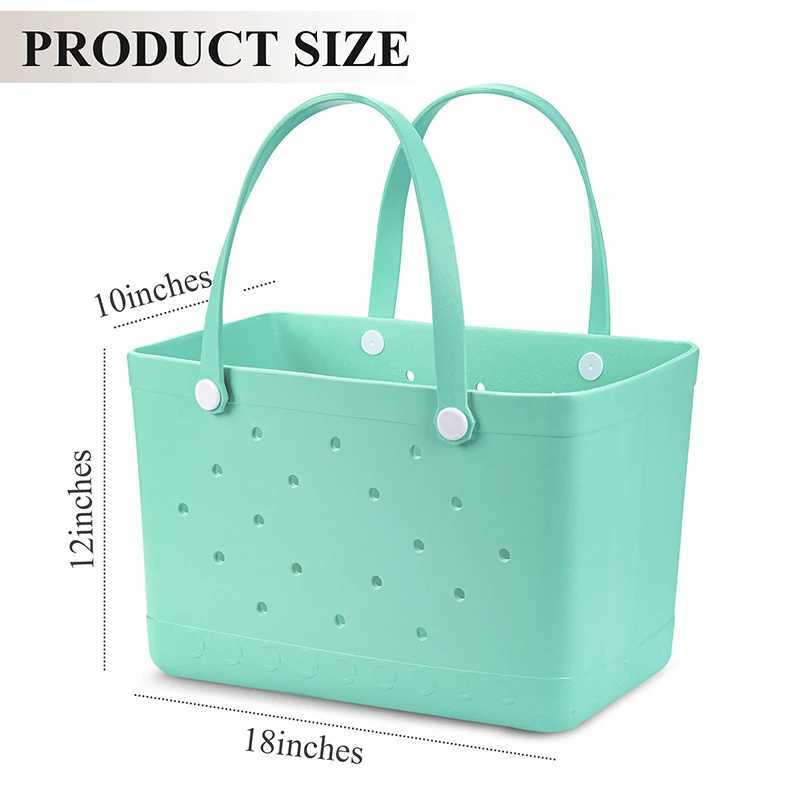 XL Extra Large Bogg Bag EVA Rubber Waterproof Beach Pool Storage Basket Women Travek Shopping Handbag Bogg Bag Jelly Tote Bag Z250219