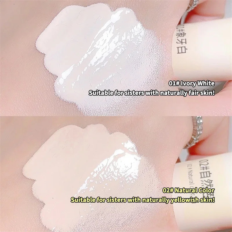 Moisturizing Liquid Foundation Ivory White Natural Color BB Cream Waterproof Lasting Base Concealer Lightweight NonSticky Makeup 250217