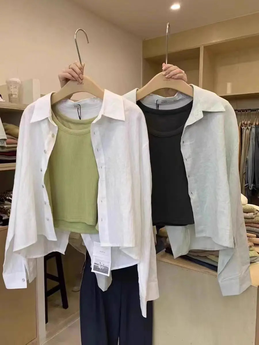 Summer Womens Sun Protection Shirt Solid Color Long Sleeve Shirts Korean Fashion Beach Holiday Ladies Tops Proof Clothes 250219
