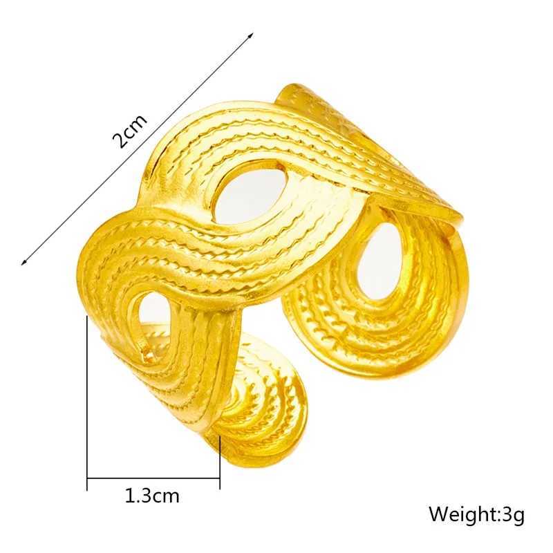 DIEYURO 316L Stainless Steel Exaggerated 8 Numerals Twist Open Ring for Wen New Design Girls Punk Jewelry Gifts Bijoux Bague X250220