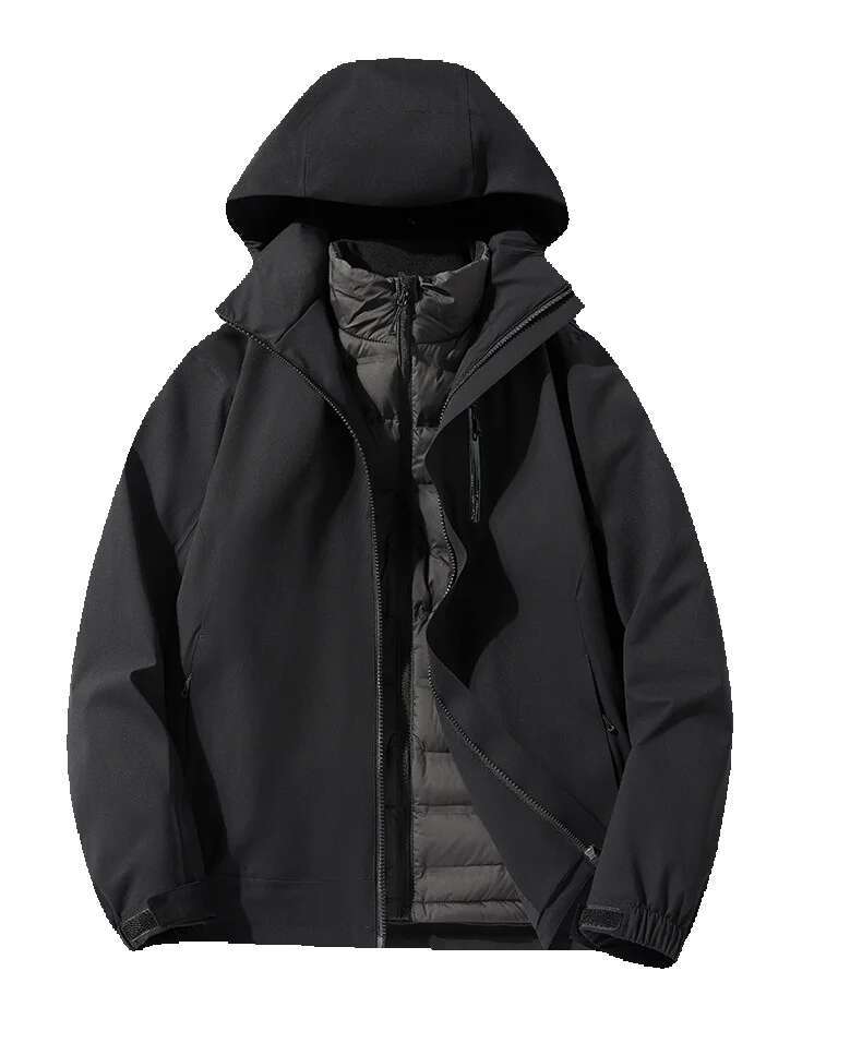 Rainstorm Proodhesive Pressing Black Gold Down Women, Waterproof, Windproof, Warm And Breathable Jacket For Men Jogging Suit