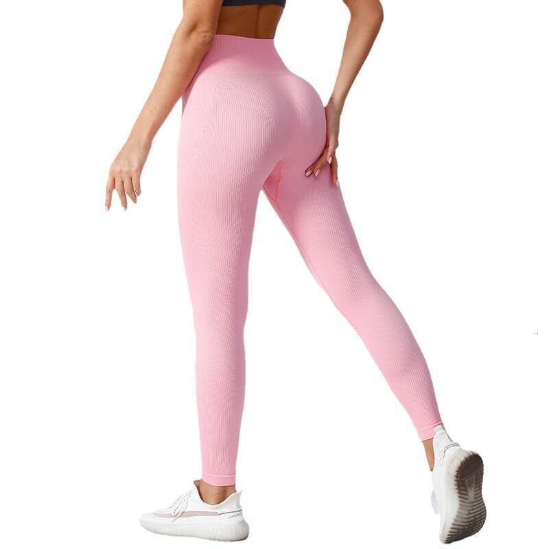 Threaded elasticity tight pants for outerwear, high waist hip lifting, seamless yoga quick drying, breathable, sweat wicking cycg and fiess pants, 202