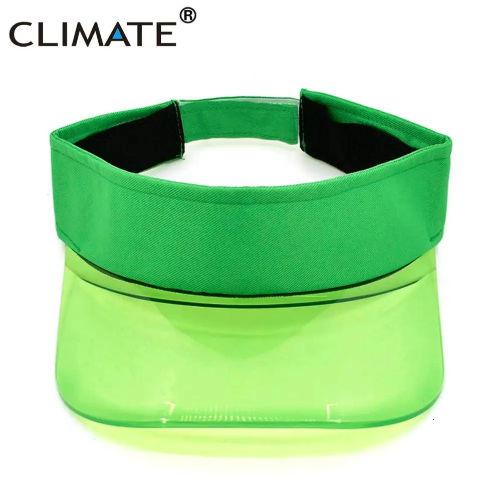 CLIMATE Cool Sun Visor Sheer Fashion Transparent Plastic Visor Summer Cap Sun Hat Air Sunhat Top Caps Leisure Beach Casquette 250219