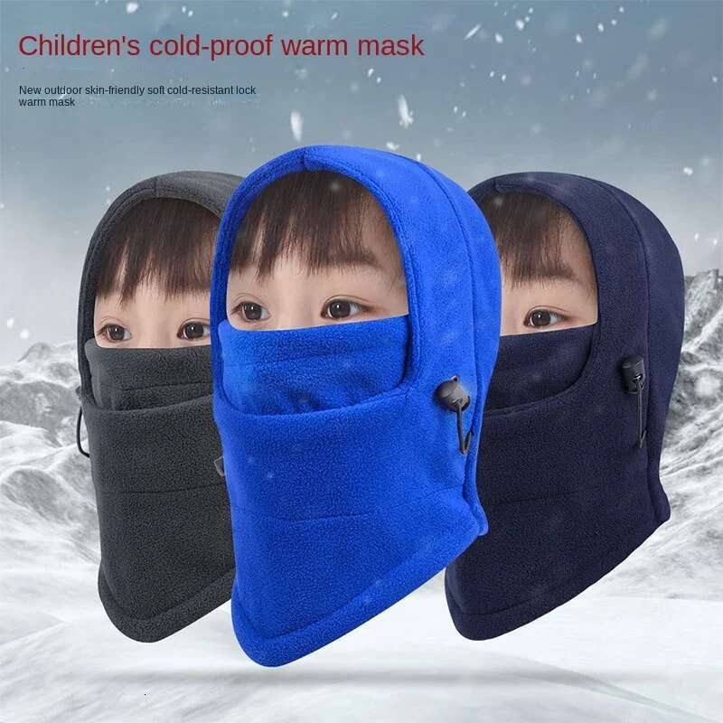 Ddmyshoesvip 3-10 Years Old Kids Children S Balaclava Hat Fleece Ski Face Mask Winter Cap Adjustable Double Neck Warmer