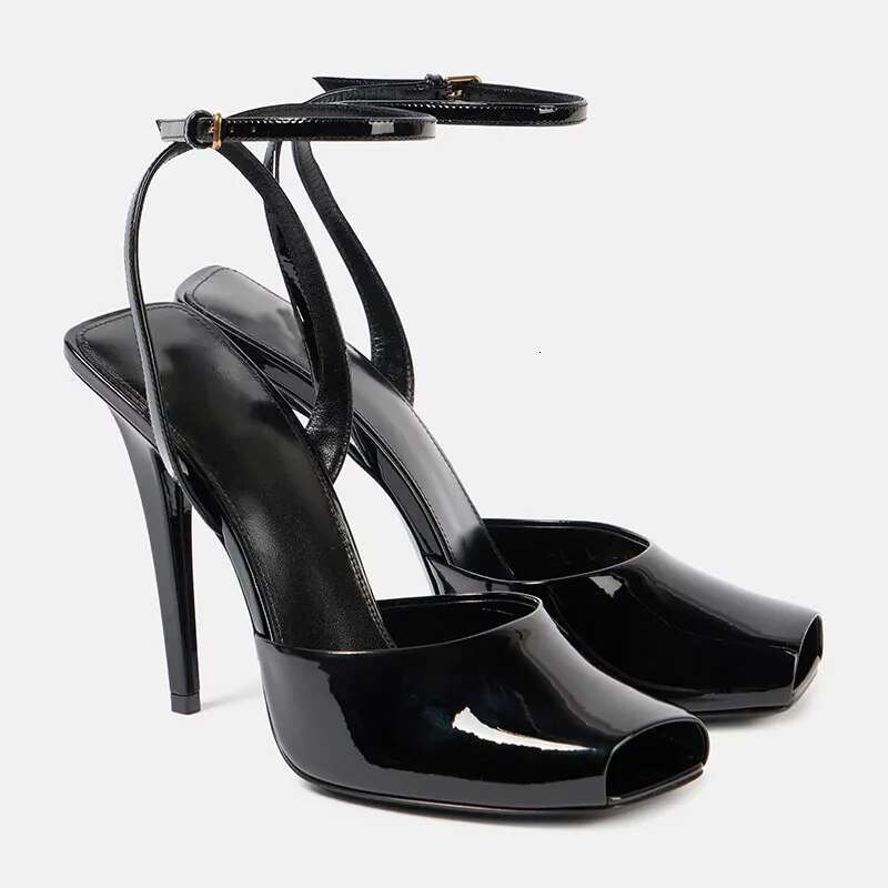 2025 Early Spring New Fish Mouth High Heels With One Piece Buckle And Open Toe Thin Heel Fashion Banquet Women's Sandals