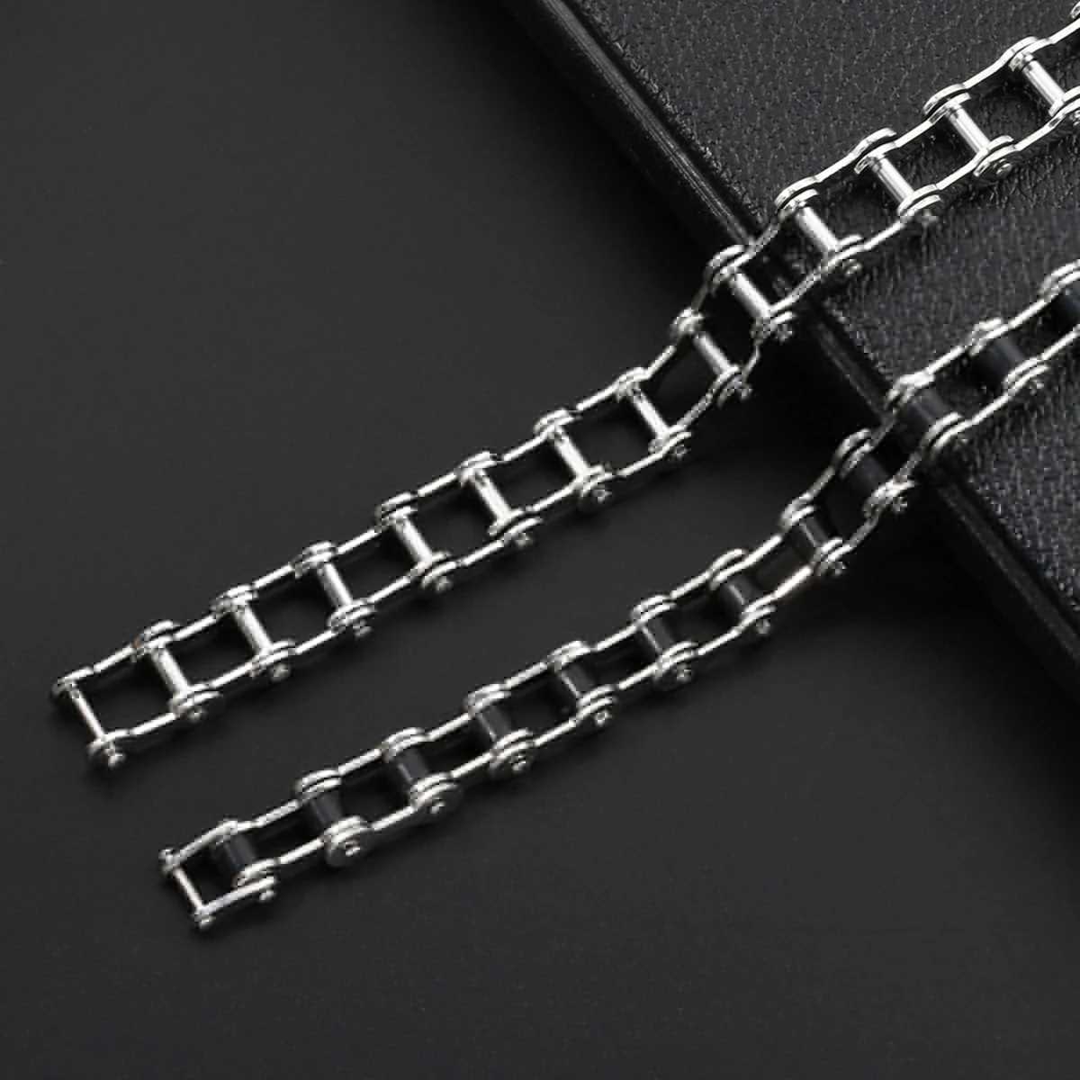 Stainl Steel Biker Chain Bracelet Mens Bracelet Link Chain Motorcycle Bicycle Style Bracelets Fashion Punk Bangles JewelryXJ250219