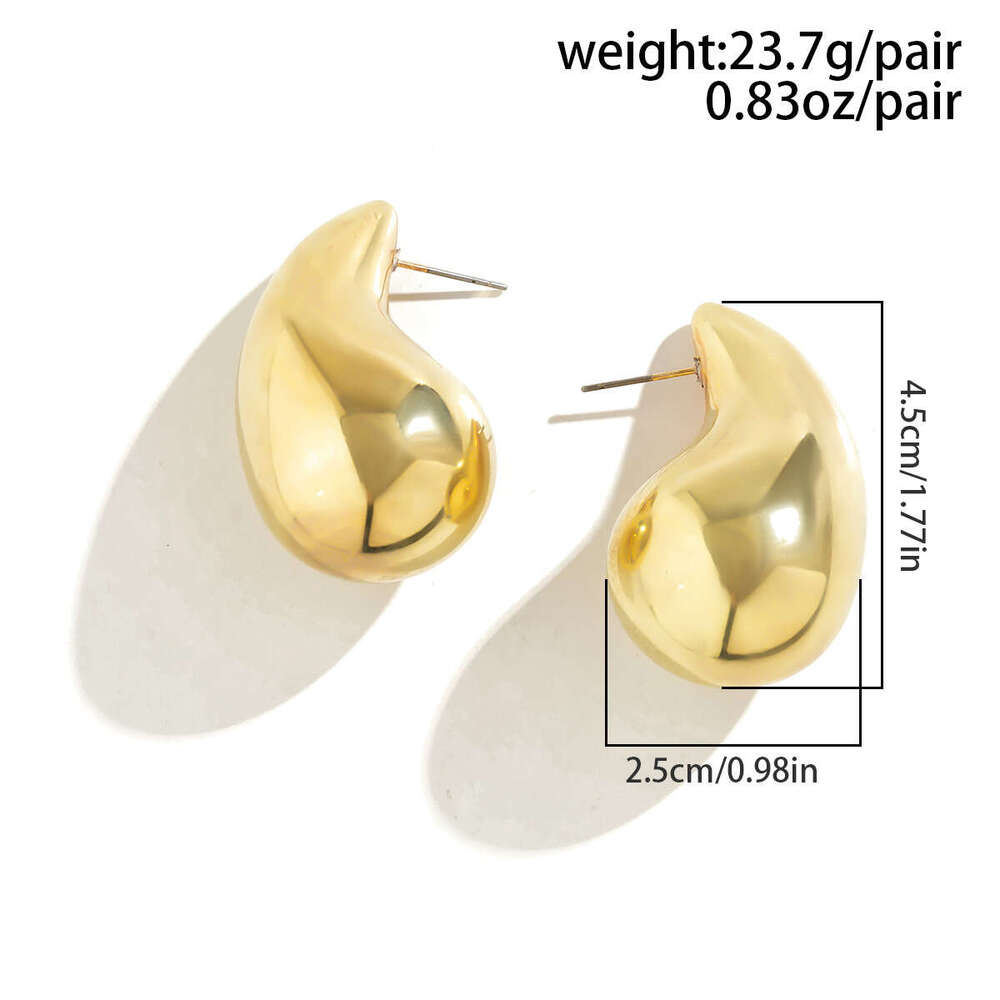Show comma tear punk earrings, niche minimalist smooth hanging style water drop earrings