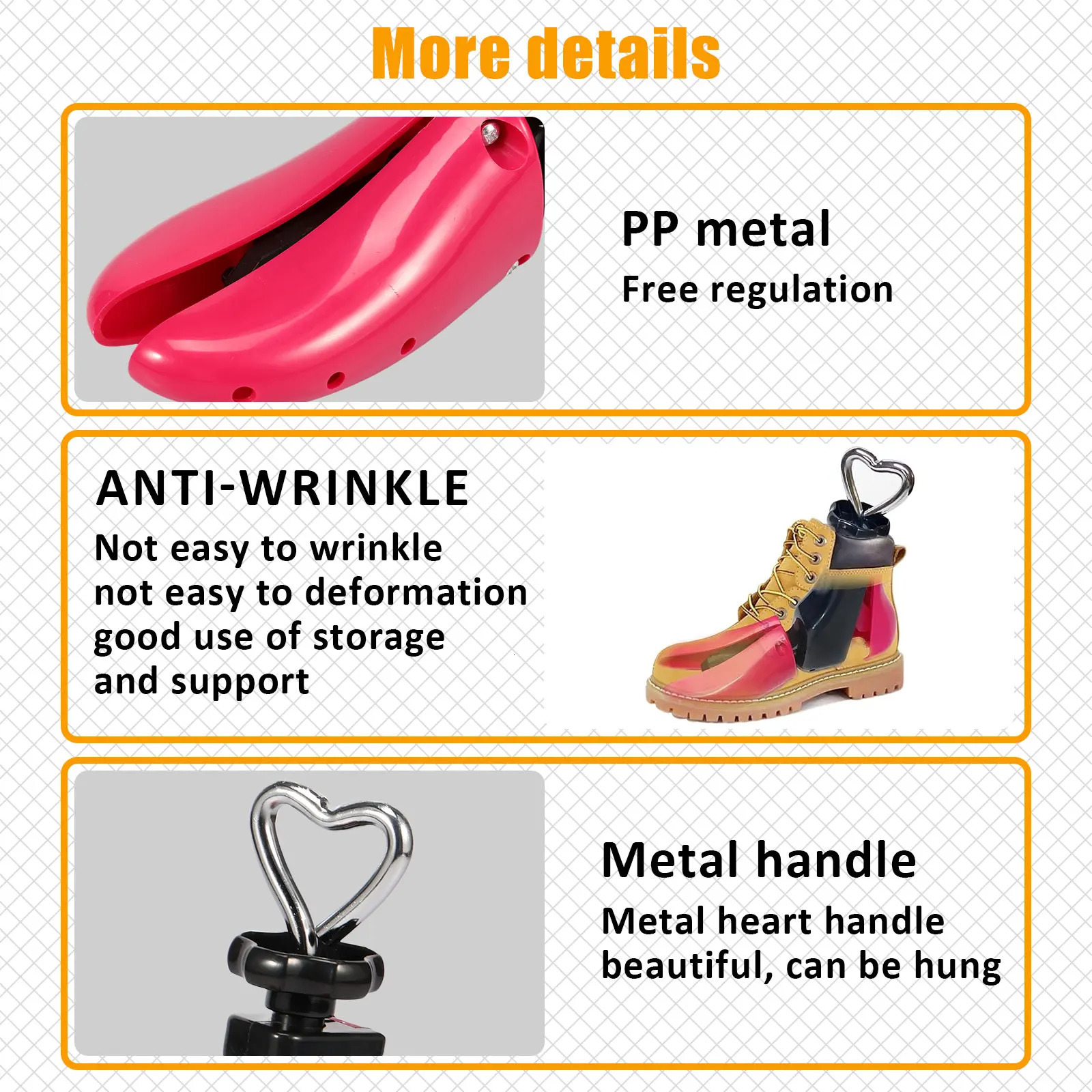 12Pcs Shoe Stretcher Shoes Tree Shape Rack Universal Adjustable Length Width high low top shoes Extender for Men and Women 250219