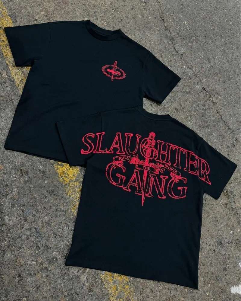 American Fashionable Streetwear Gothic Punk Harajuku Graphic Men's Hip-hop High Street Retro Custom Casual Cotton Cover