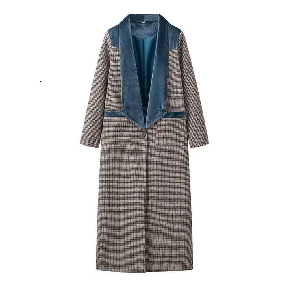 Kar&Otza Autumn New Women's Clothing Style Fashionable, Niche, Versatile, Casual, Comfortable Plaid Woolen Coat Jacket