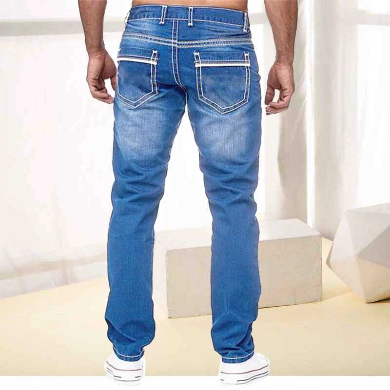 Fashion Black Slim Men Jeans Male Clothing Streetwear Daily Business Casual Trousers Solid Pockets Stretch Denim Straight Pants X250220