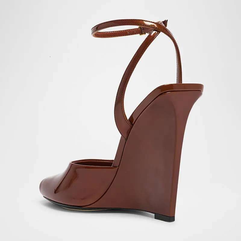 2025 Summer New Slope Fish Mouth Thick Bottom High Heel Shoes Fashion Party Sexy Women's Large Sandals