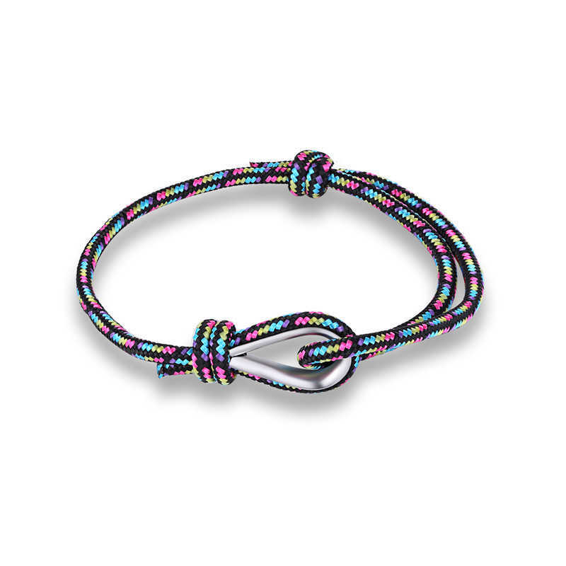 Charm Bracelets Fashion Maritime Navy Style Jewelry Ship Anchor Fish Hook Mens and Womens Universal Weaving Bracelet Ship Anchor Bracelet H25220