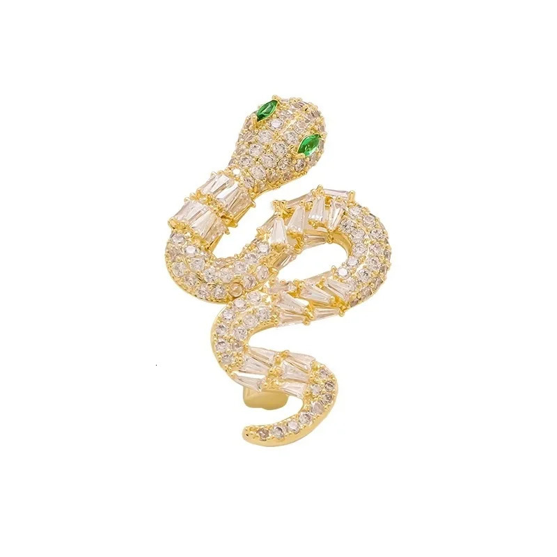 Special-Interest Green Eyes Spirit Snake Brooch Female Temperament High Sense Clothes Accessories Pin Corsage Year 250220