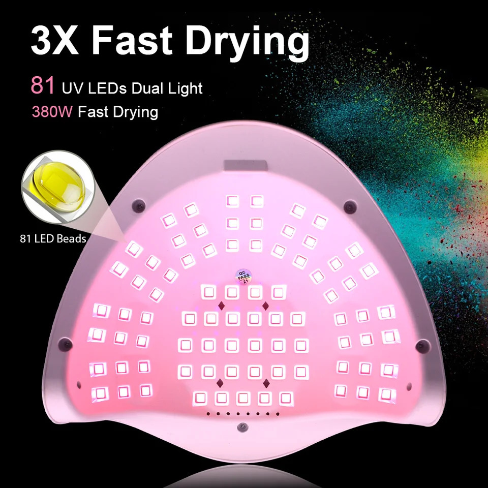 Professional 81LEDs UV Gel LED Dryer Light Nail Lamp for Nails Manicure Gel Polish Nail Art Accessories Curing Gel Toe Nails 250214