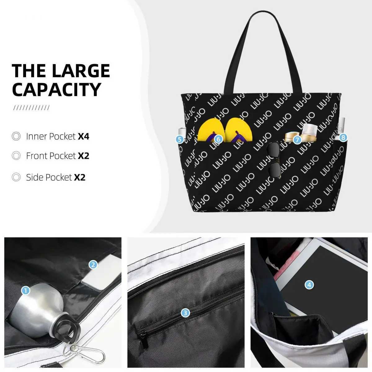 Liu Jo Large Summer Beach Bag Ideal for Beach Travel Camping Z250219