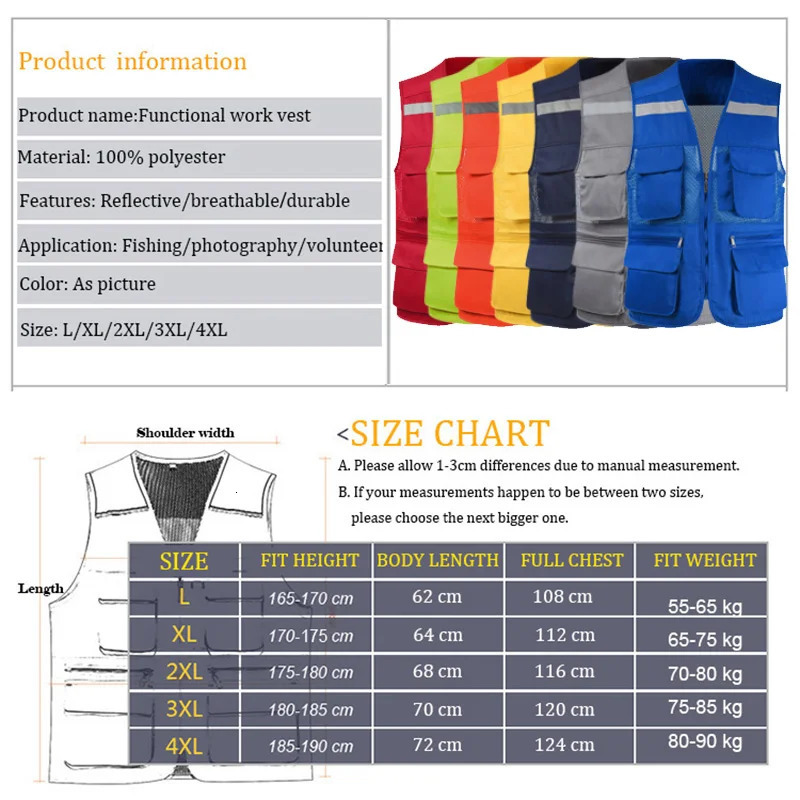 Mens Vest Tool Coat Fashion Summer Pographer Waistcoat Mesh Work Sleeveless Jacket Tool Multi Pockets Vest Male 250219
