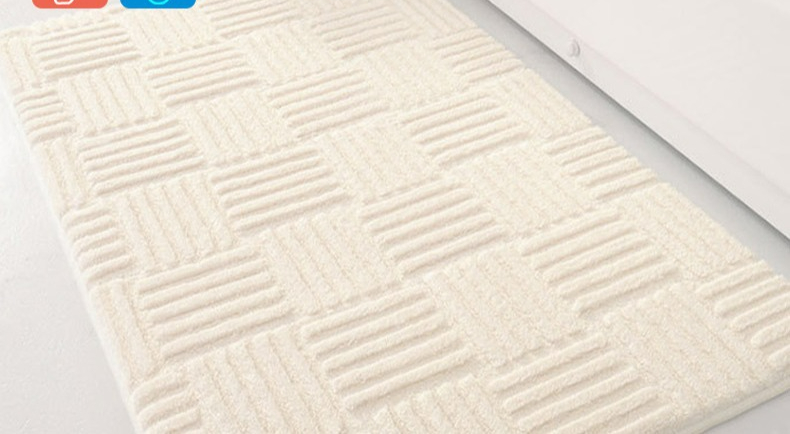 New Polyester Square Washable Floor Mat, Foreign Trade Anti Slip Mat, Water Absorbing Velvet Carpet, Household Floor Mat