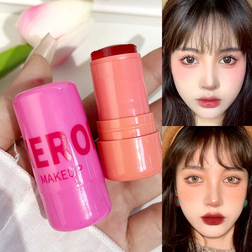 Moisturized Jelly B Stick Dual-use Rouge for Lips Cheeks Ber Matte Translucent Brighten 3in1 Tint B Stick New MakeupW250220