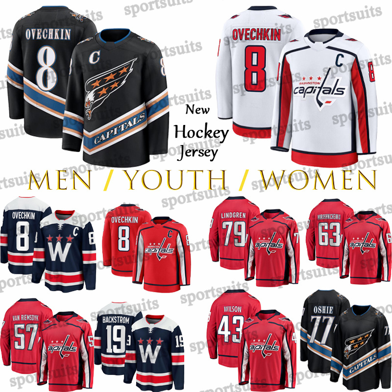 #8 Alexander Ovechkin new season hockey jersey T.J. Oshie Nicklas Backstrom John Carlson Joel Edmundson Max Pacioretty Charlie Lindgren capitalS jerseys
