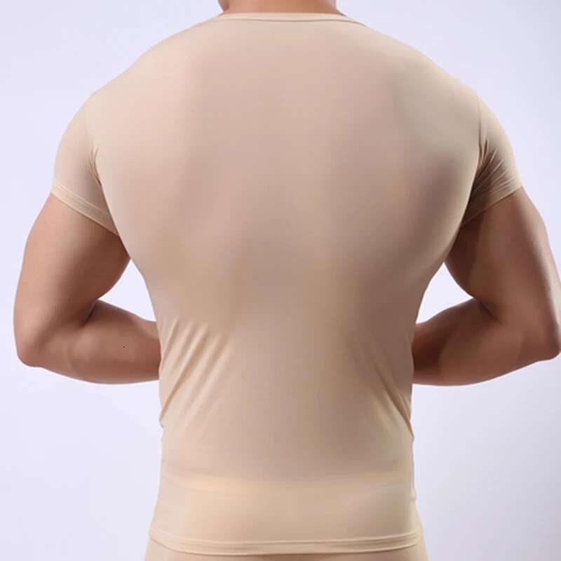 Ice InjMesh-Transparent underwear for men, basic shirts, sexy, fitness, bodybuilding
