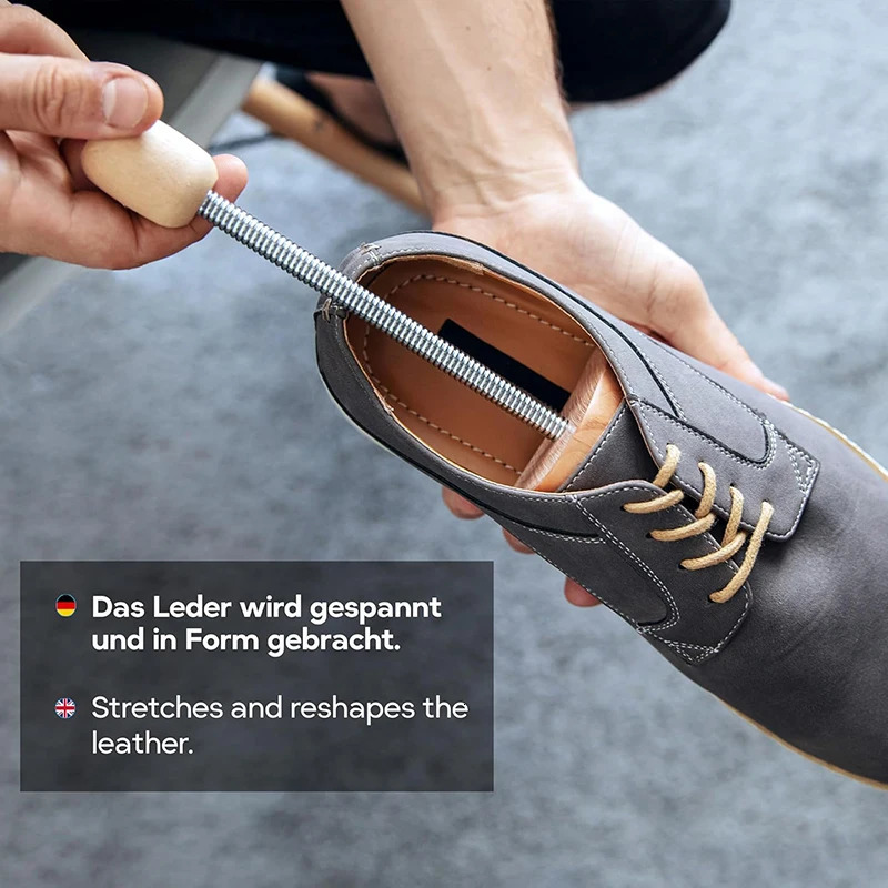 Repacego 2 Pcs Wooden Shoe Tree Unisex Highgrade Spring Shoes Adjustable Support Stretcher Shaped Fixed 250219
