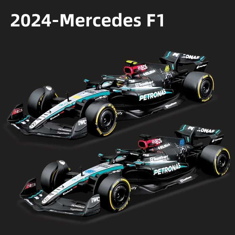 Bburago 1 43 Mercedes AMG F1 W15 E Performance 2024 Alloy Car Micro Die Casting Model 44# Lewis Hamilton 81# George Russell ToyXJ250407