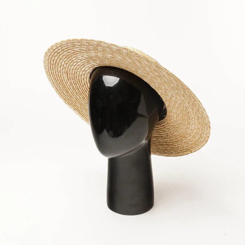 Summer Parent-child French Vintage Empty Top Straw Hats For Women Beach Breathable Top Caps Childrens Straw Big Brimmed Hats 250219