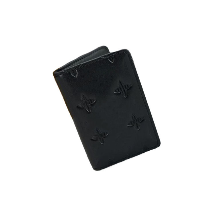 Designer Titanium Wallets for Men and Women Luxury Shadow Short Purse Classic Flower & Letter Card Holders Premium Quality Fashion Small Pocket Organiser with Box