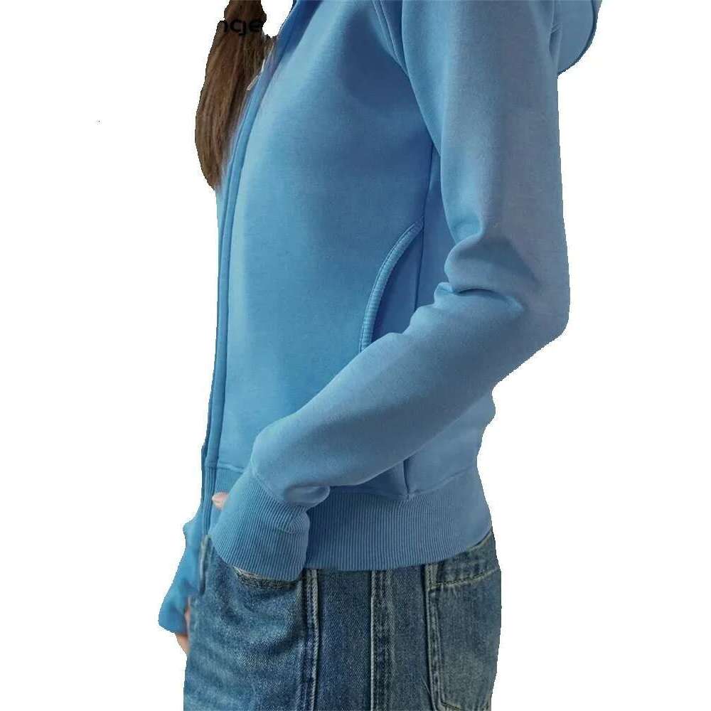 Hanorange 2025 Early Spring Sporty Tight Fitting Hoodies Women Skin Friendly Breathable Hooded Jacket Dark Gray/Light Blue