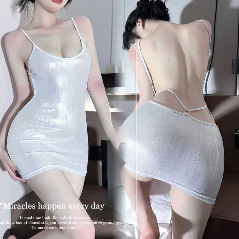 Sexy Lingerie Women Exotic Short Nightgown Sex Suit Perspective Lingerie Sexy Female Lace Slim Sling Short Dress Club Wear W250220