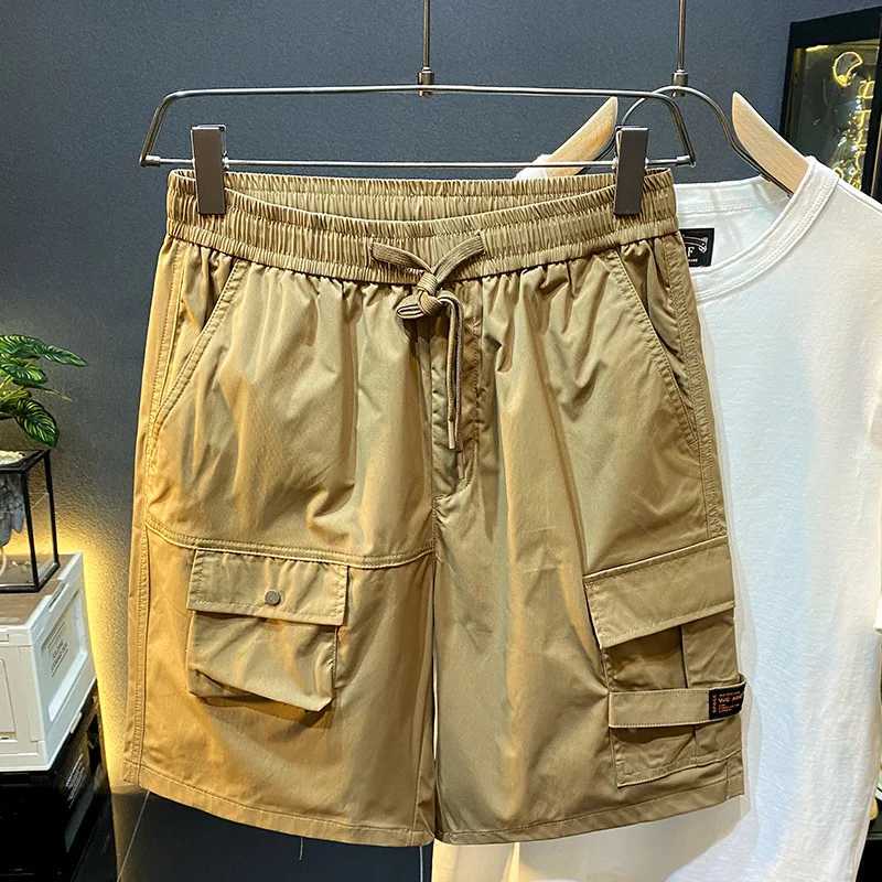 Summer Thin Cool and Comfortable Breathable Casual Shorts Men2024New Elastic Waist Outdoor Sports Beach Fifth Pants X250220