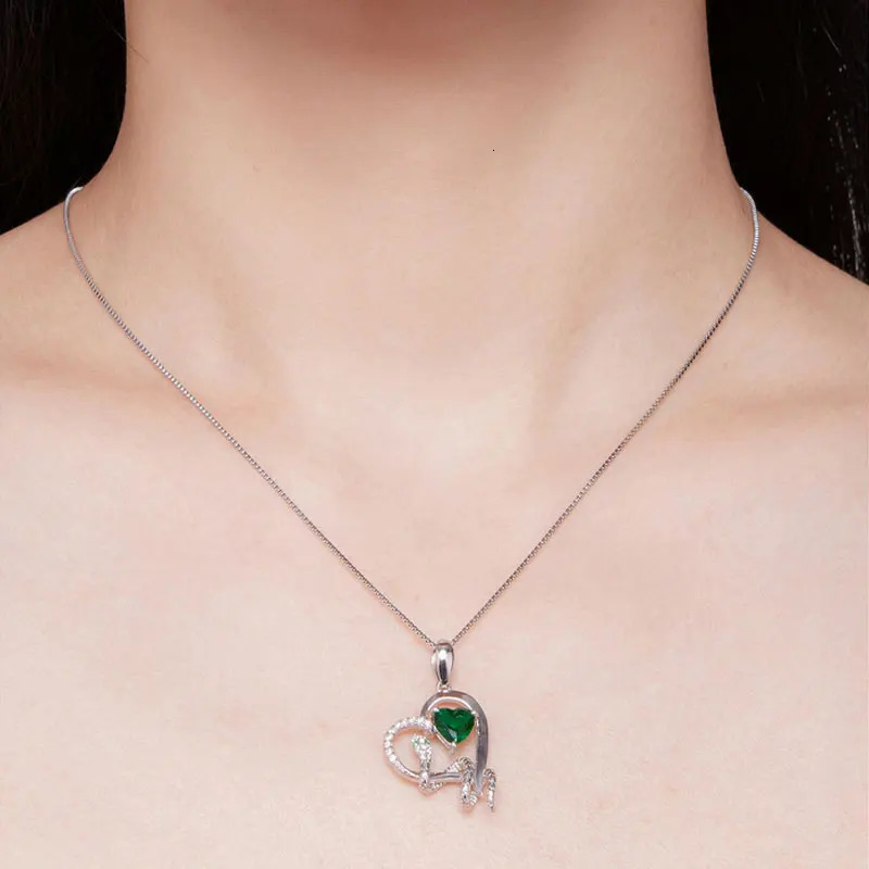 Home>Products>925 sterling silver chain jade heart snake pendant necklace>Womens jewelry free delivery birthday gift 250220
