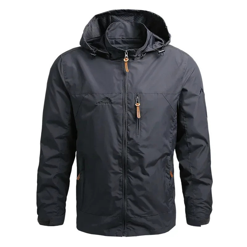Men Autumn Waterproof Jackets Casual Hooded Windbreaker Field Camping Fishing Coat Outerwear Baseball Hiking Jacket Man Clothing 250219