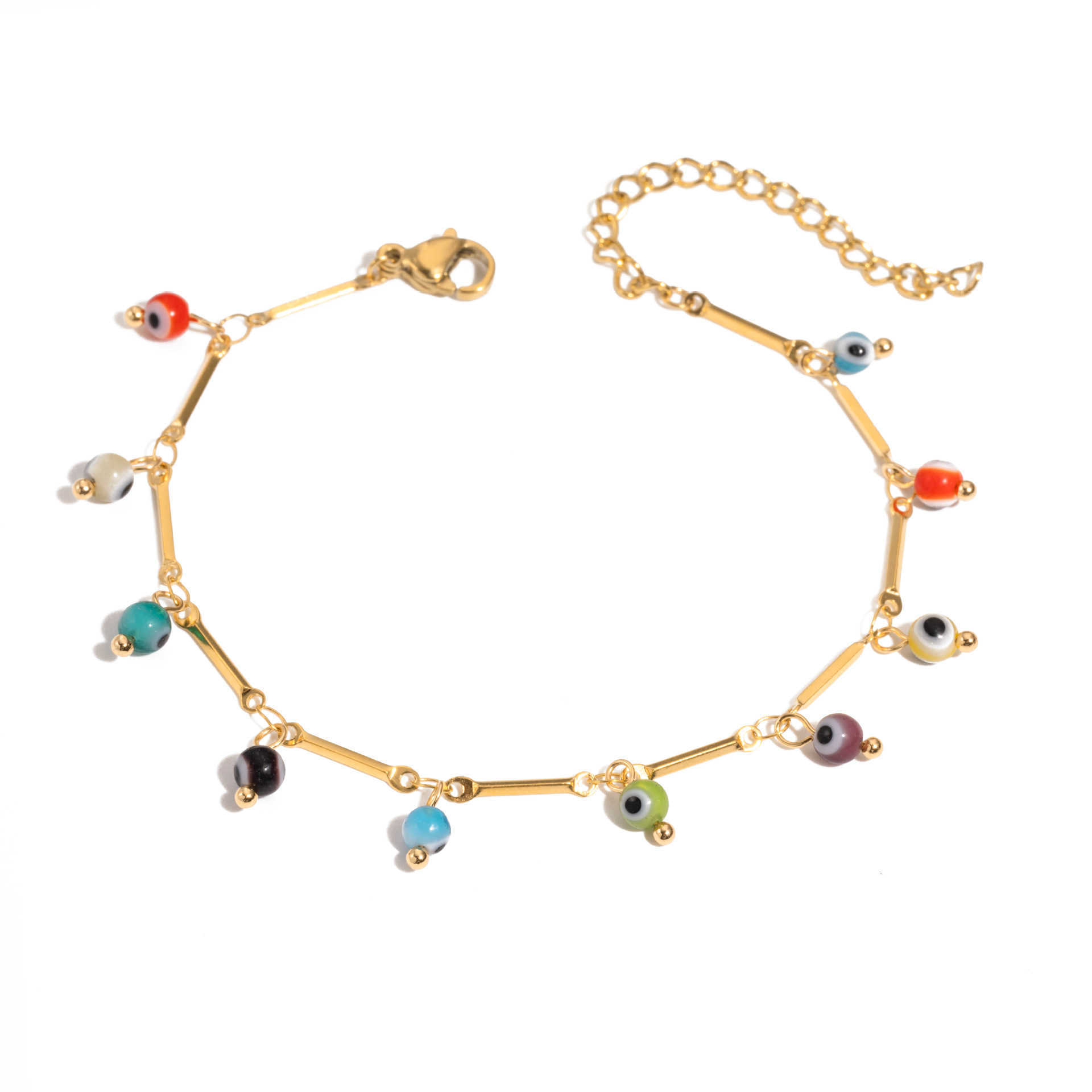 Charm Bracelets Unique beach versatile womens simple bohemian colorful rice bead bracelet bohemian style bracelet H25220