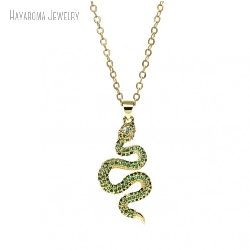 10Pcs Gold Color Invisible Setting Metal Cubic Zirconia Wholesale Chain Jewelry Animal Snake Necklace NM5 250220