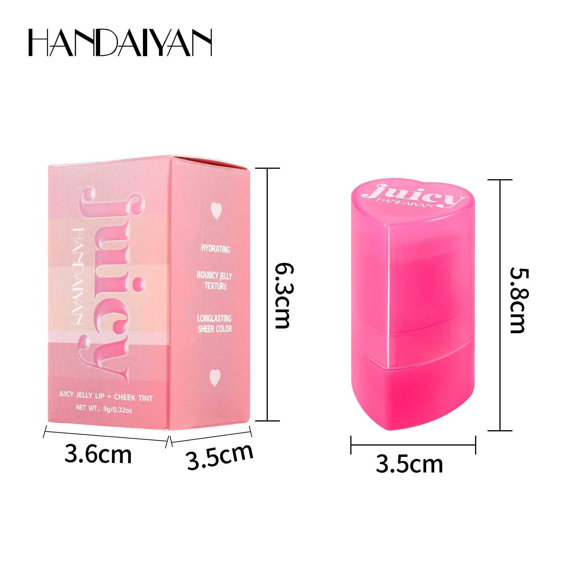handaiyan Freeze B Lips Cheek Stains Multi-Purpose Matte B Lip Gloss Makeup Waterproof and Long-Lasting Lip GlossW250220
