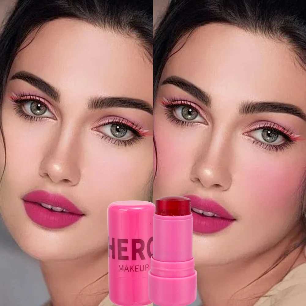 Moisturized Jelly B Stick Dual-use Rouge for Lips Cheeks Ber Matte Translucent Brighten 3in1 Tint B Stick New MakeupW250220