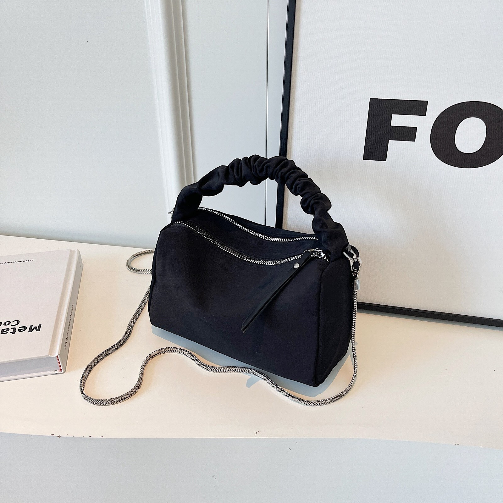 2025 New Network Nylon Fashion Versatile Chain Crossbody Mobile Phone Bag Women's Single Shoulder Handbag #swissmilitary