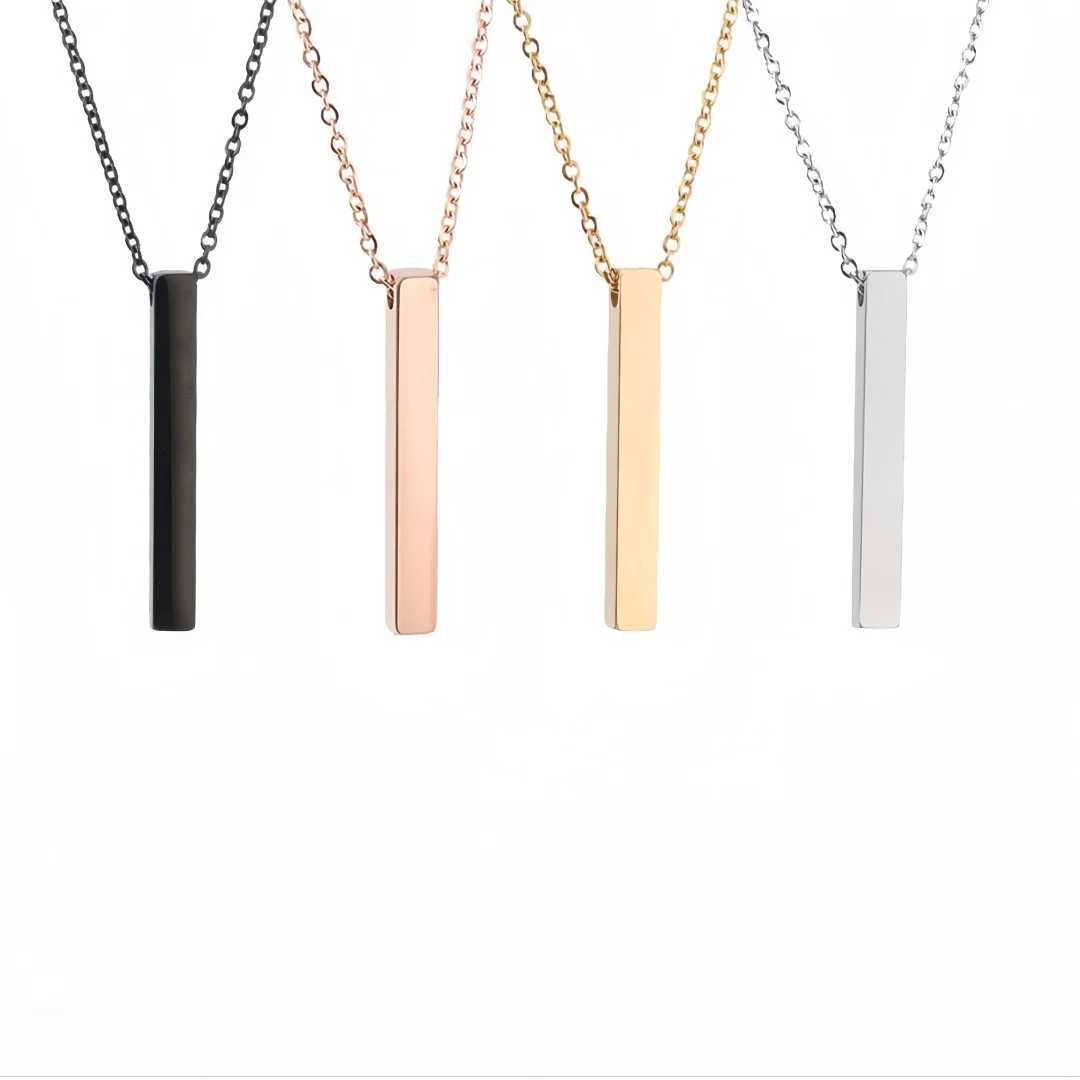 10PCS square Necklace for Men Women Stainl Steel Cable Chain Necklaces Wholesale free shippingXJ250219