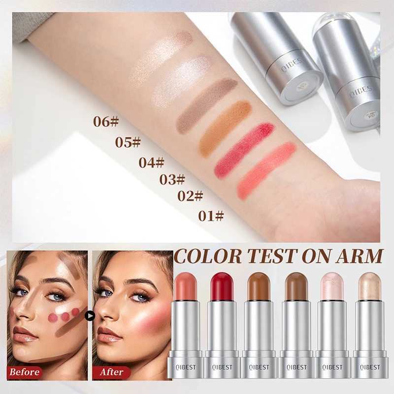 B stick multi-function soft clip coloring lipstick and cheek highlight waterproof natural luminous balm lasting cosmeticsW250220