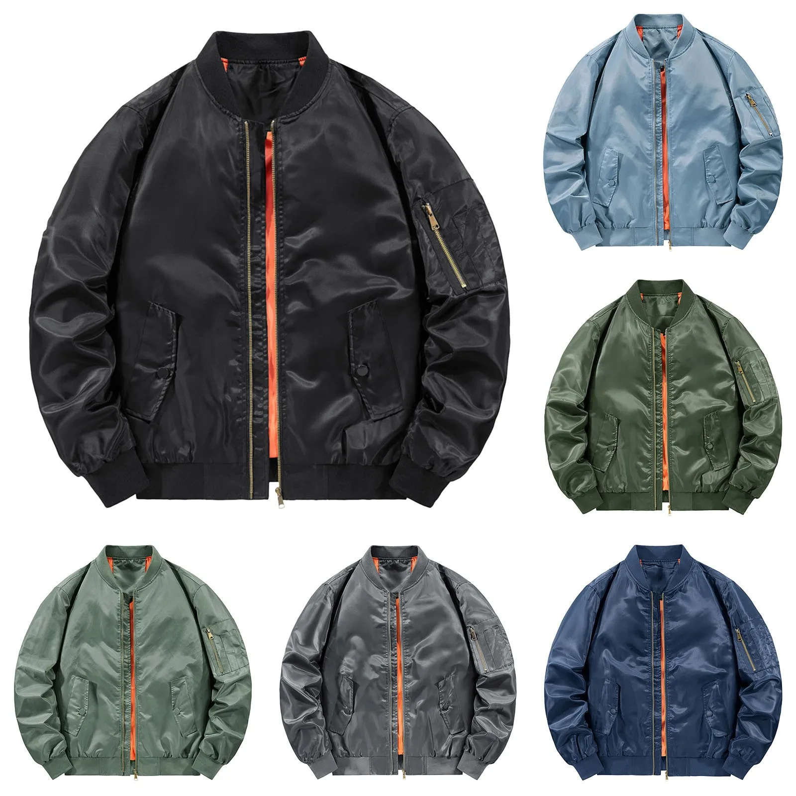 Mens Bomber Jacket Spring Autumn Male Baseball Jackets Pilot Men Outwear Army Green Coat Zipper MenS Tactical Uniform 250219