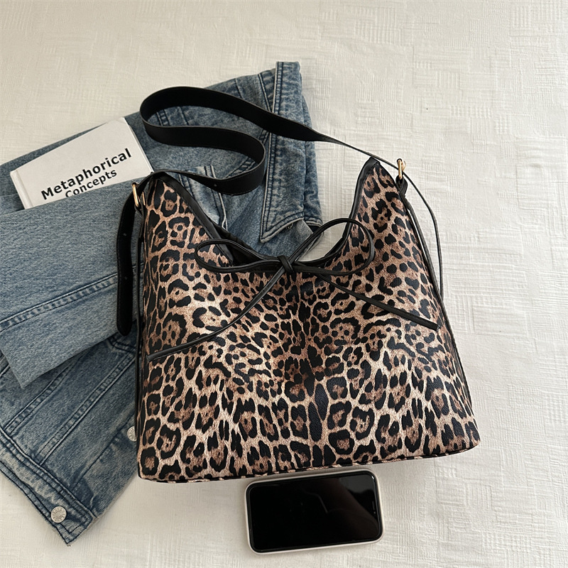 Ballet leopard print shoulder for women 2025 new style student class crossbody bag, large capacity tote shopping bag #swissmilitary