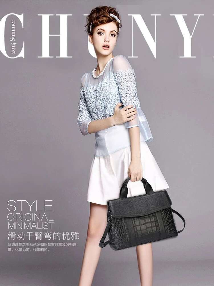 2024 New Fashion Women Handbags European Designer Cow Genuine Leather Shoulder Bags Female Brand Crossbody Large Bag