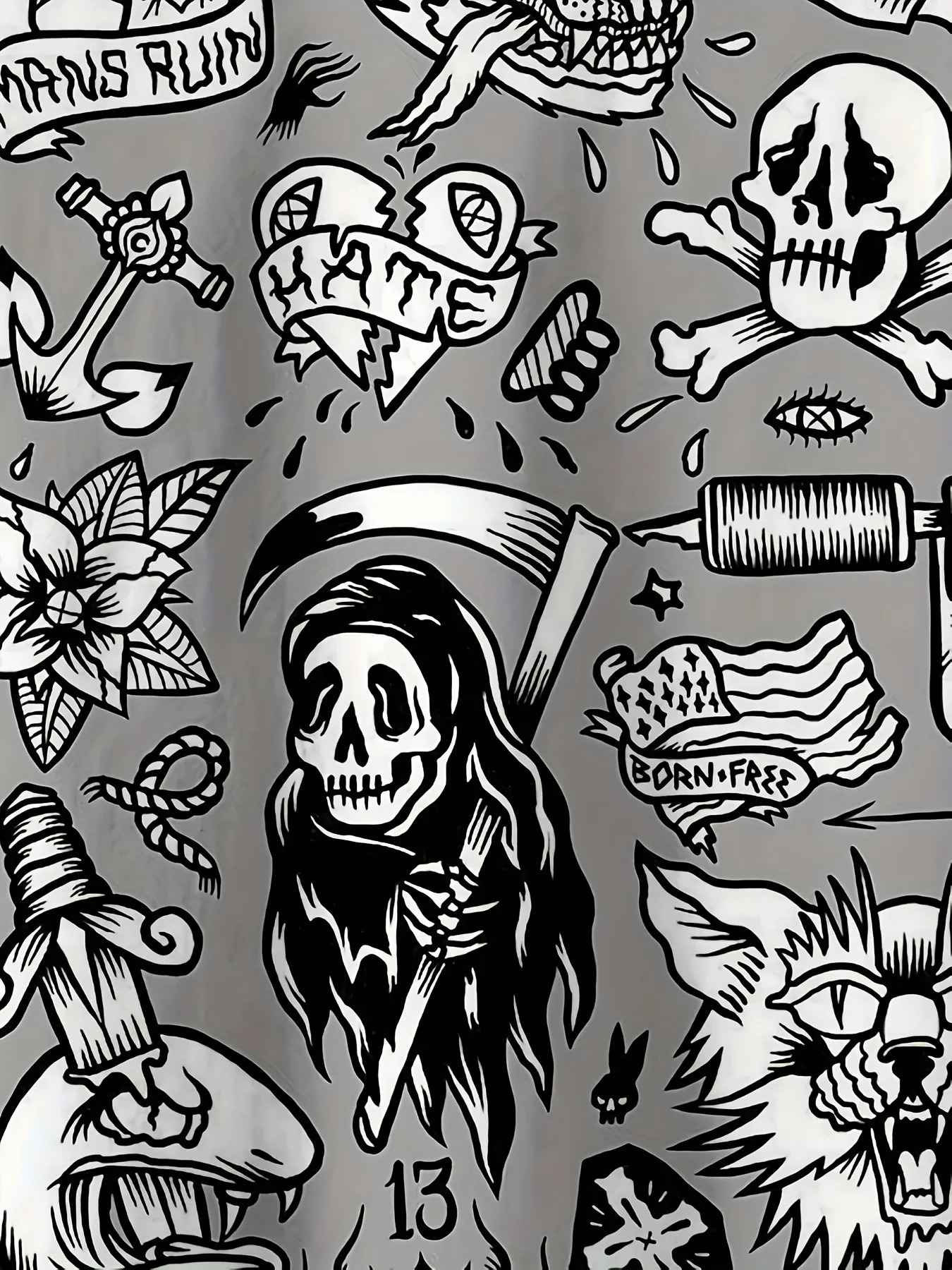 Skull Mens Shirts Horror 3d Print Casual Hawaiian Man Retro Shirt For Street Button Short Sleeves Lapel Clothes 2024 250220